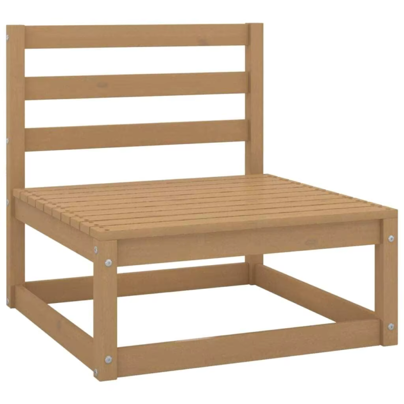3-Piece Honey Brown Solid Pinewood Garden Lounge Set - Outdoor Seating Furniture