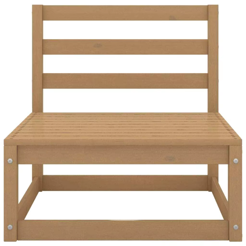 3-Piece Honey Brown Solid Pinewood Garden Lounge Set - Outdoor Seating Furniture