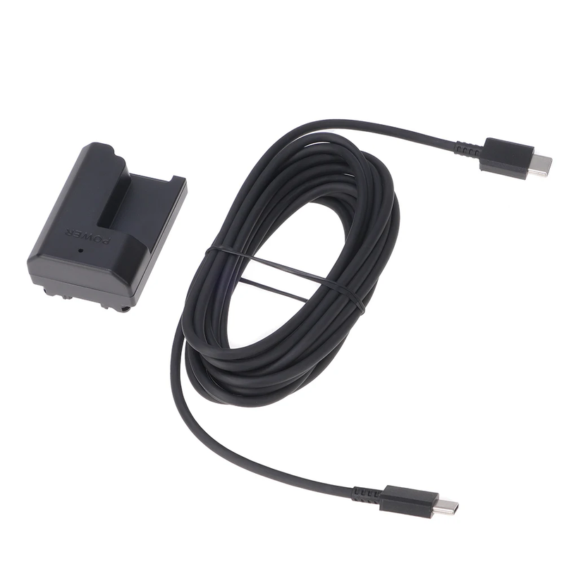 NP-FZ100 Dummy Battery+Type-C Power Supply Spring Wire (35-100CM) Straight Line