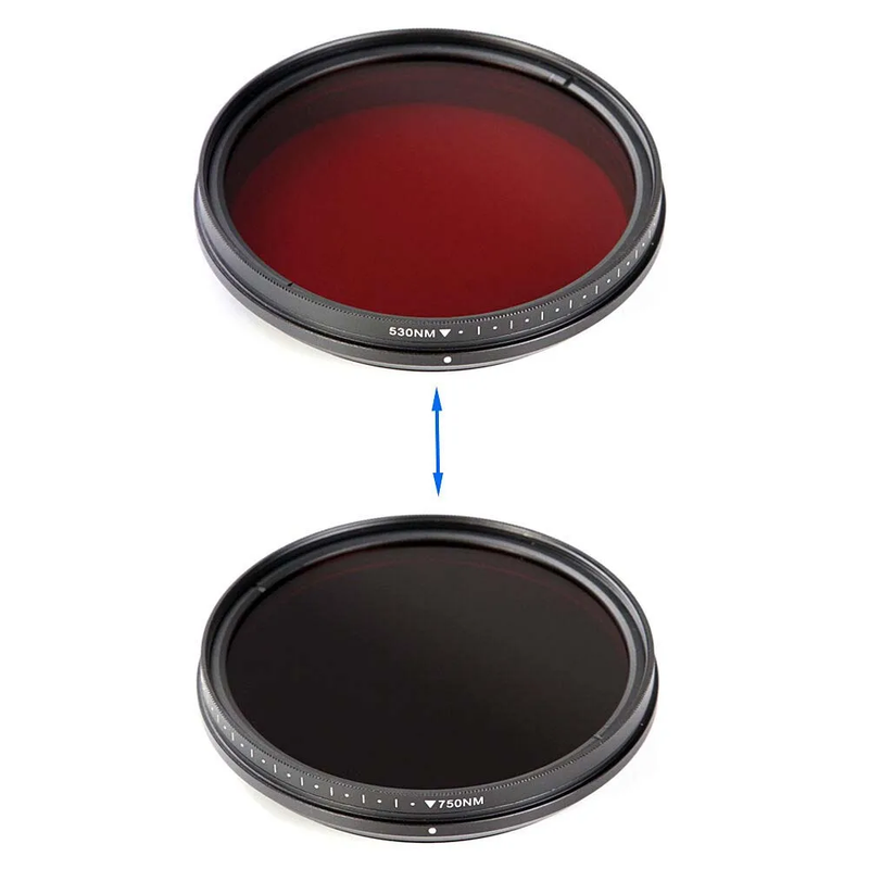 77Mm Adjustable Infrared IR Cut Filter Pass X Ray 530Nm to 750Nm 720Nm 680Nm 77