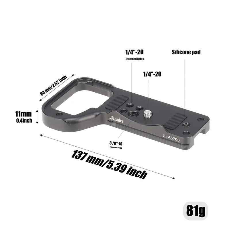 FOTGA L Shape for Sony A6700 Camera Bracket Plate Baseplate Shoot Quick Release