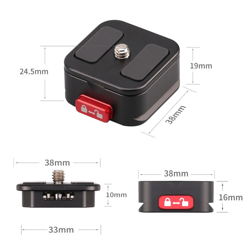 Camera Tripod Mount Claw Arca QR Plate Quick Release Clamp Kit for Canon/Sony/Ni