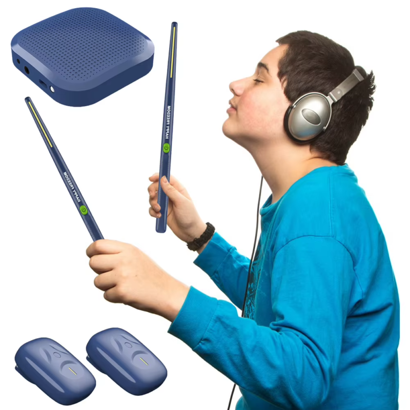 Air Drum with Drumsticks Portable Electronic Virtual Air Drum Drumsticks Pedals