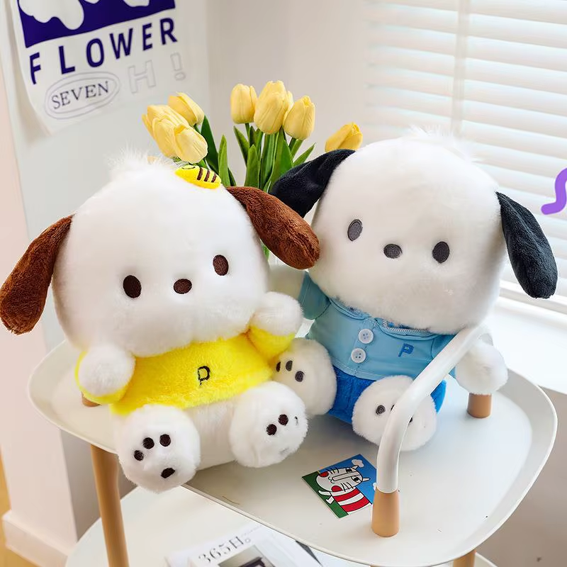 Cartoon Pochacco Plush Toy Soft Stuffed Doll Cute Sofa Cushion Bedroom Decorati