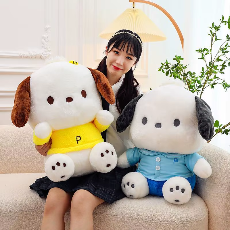 Cartoon Pochacco Plush Toy Soft Stuffed Doll Cute Sofa Cushion Bedroom Decorati