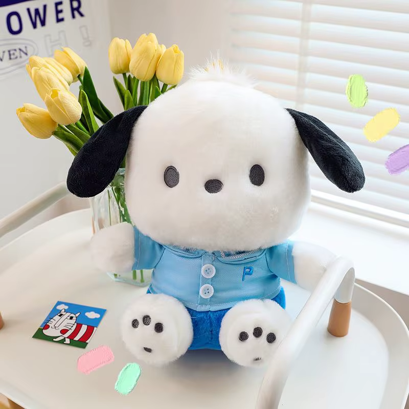 Cartoon Pochacco Plush Toy Soft Stuffed Doll Cute Sofa Cushion Bedroom Decorati
