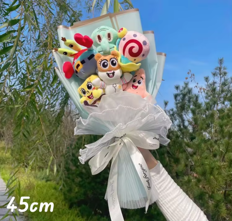 Spongebob Patrick Star Gary Squidward Tentacles Plush Dolls Creative Handmade Fl