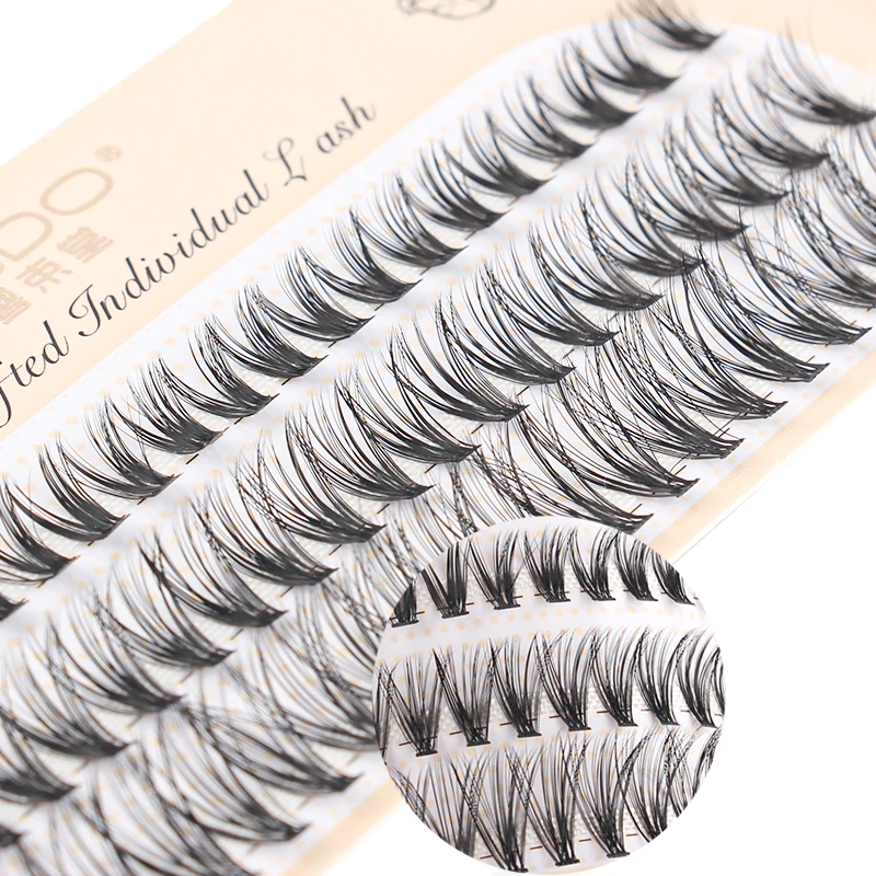 3 Rows 60 Bundles Cluster Eyelashes Professional Makeup 20D Individual C Graftin