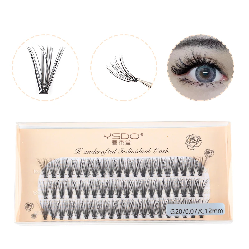 20D Mink Eyelashes Extension 60 Bundles Natural Eyelash 3D Fan Individual Lash C