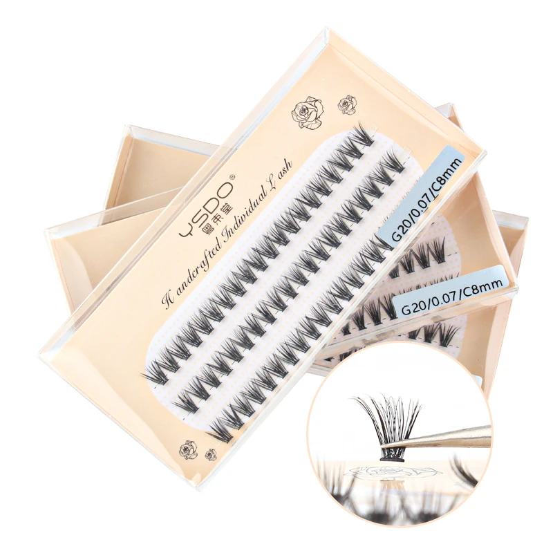 20D Mink Eyelashes Extension 60 Bundles Natural Eyelash 3D Fan Individual Lash C