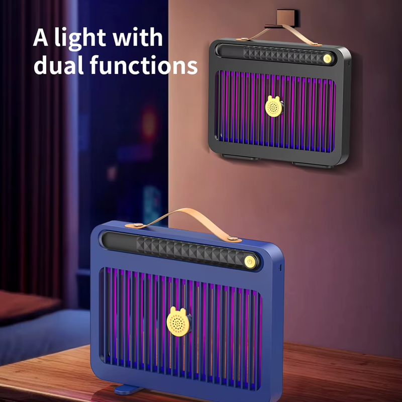 Electric Fly Catcher USB Rechargeable Mosquito Killer Lamp with Silent UV Light