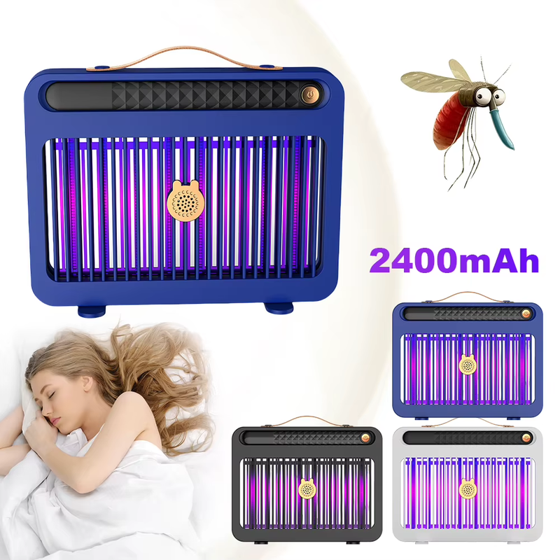 Electric Fly Catcher USB Rechargeable Mosquito Killer Lamp with Silent UV Light