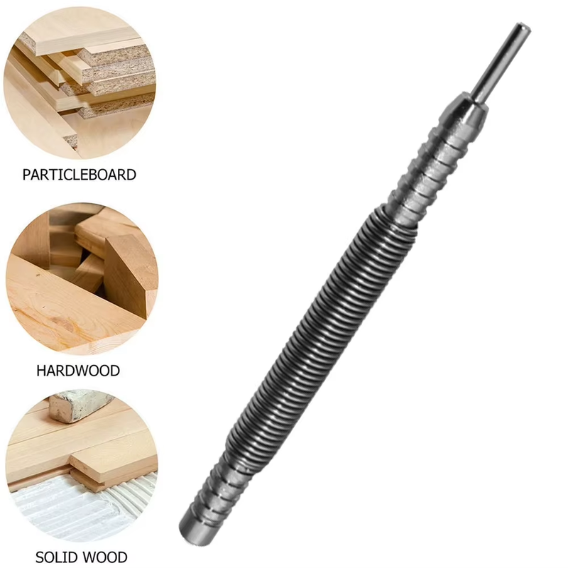 1/2Pcs Spring Tool Hammerless Nail Set Double Head 1/16&3/32Inch Spring Loaded M