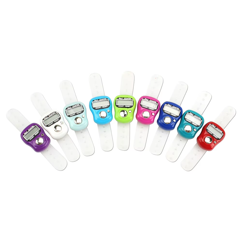 Electronic Finger Counter Ring Row Tally Pedometer for Pray Buddha Sewing Stitch