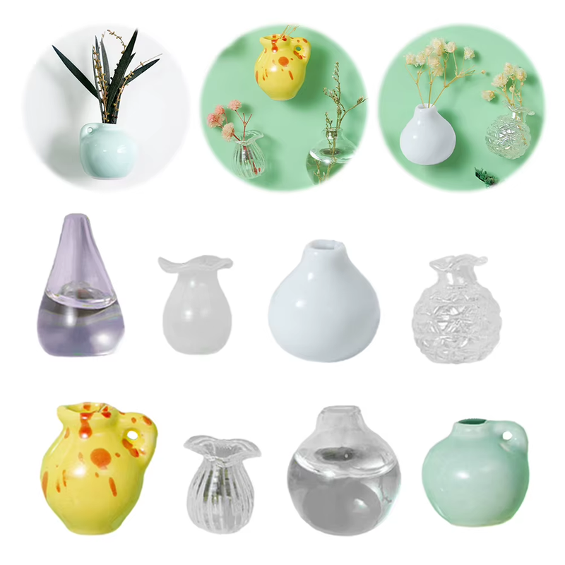 Mini Ceramic Vase Magnets Sticker for Refrigerator 3D Printing DIY Fridge Magnet