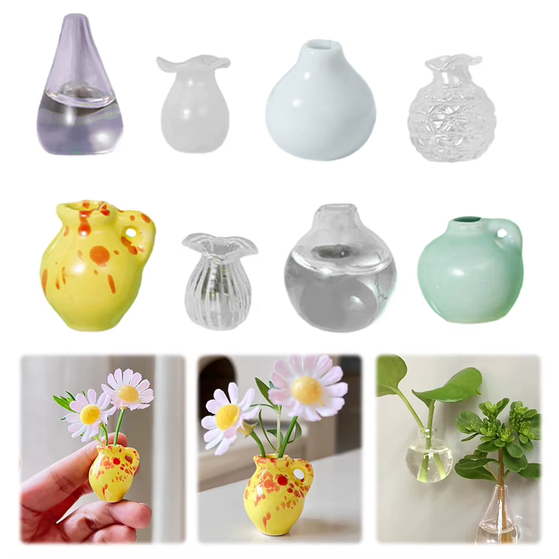 Mini Ceramic Vase Magnets Sticker for Refrigerator 3D Printing DIY Fridge Magnet