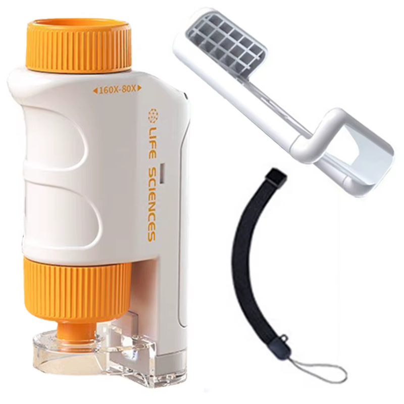 60-120X Mini Pocket Microscope Kit Boy Girl Exploring Gift Pocket Microscope Min