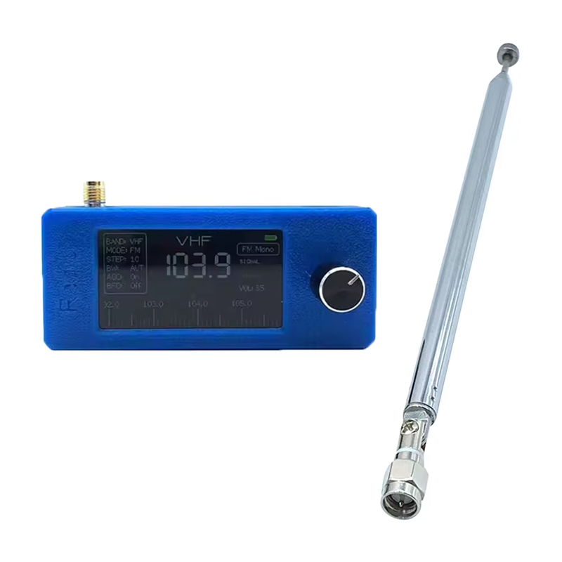 SI4732 0.5-108Mhz Portable Radio LSB USB AM FM FM/AM Radio 1.9Inch IPS Screen Al