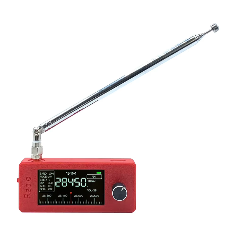 SI4732 0.5-108Mhz Portable Radio LSB USB AM FM FM/AM Radio 1.9Inch IPS Screen Al