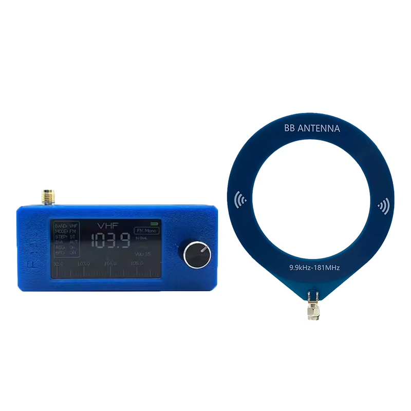 SI4732 0.5-108Mhz Portable Radio LSB USB AM FM FM/AM Radio 1.9Inch IPS Screen Al
