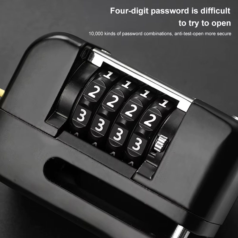 Motorcycle Safety Disc Wheel Lock Waterproof Bicycle Password Lock Bike Disc Bra