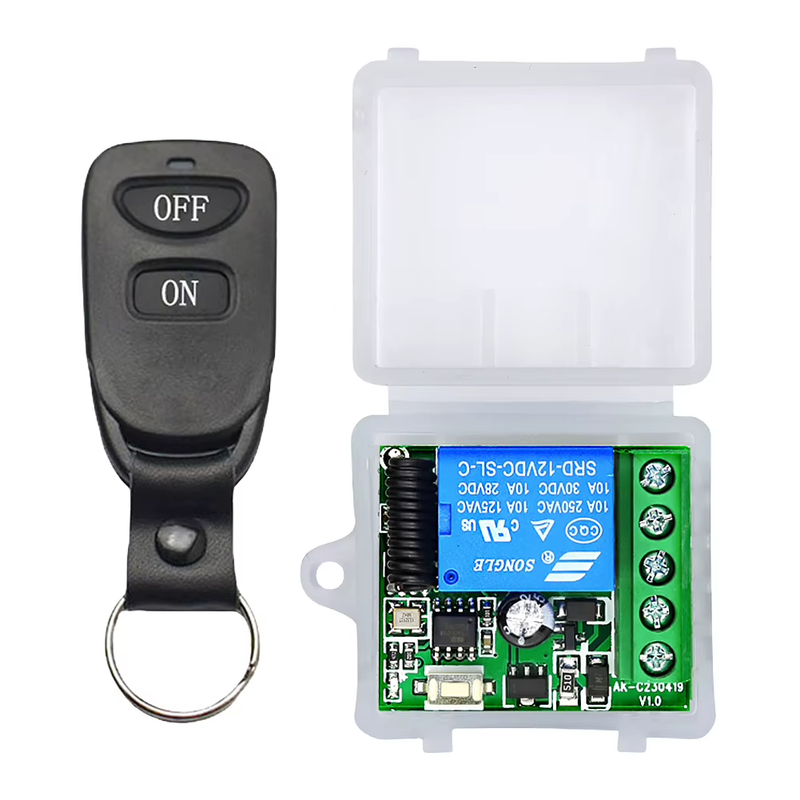 433Mhz Wireless Remote Control Switch 1CH Relay Receiver Module DC 12V RF Transm