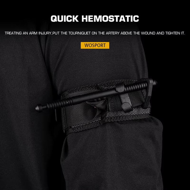 One-Handed Operation Tourniquet Aluminum Rod Rotary Pressure Tourniquet Outdoor