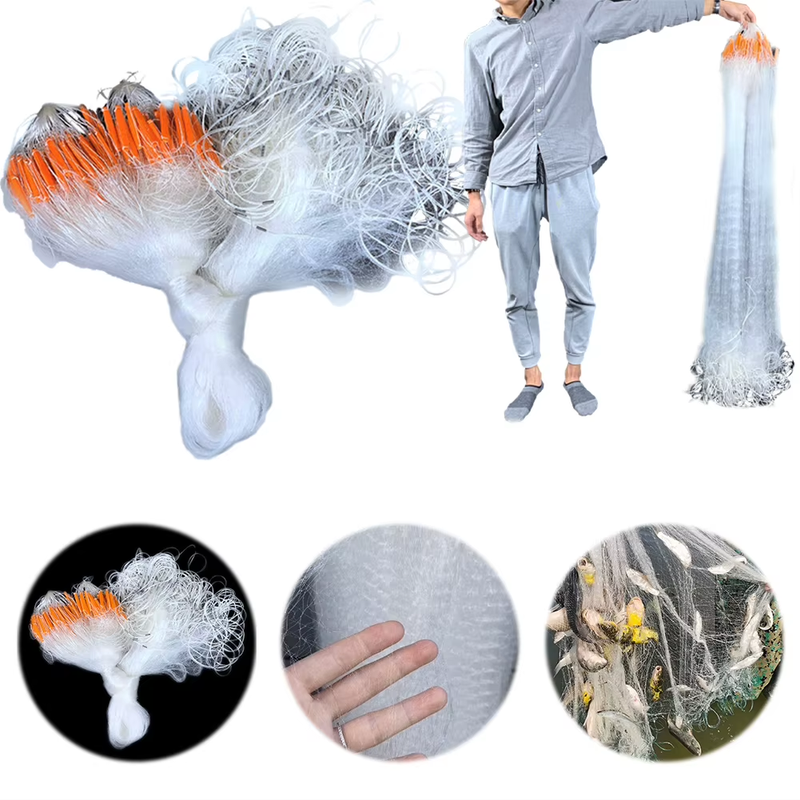 Fish Net Three Layers Floating Net Sticky Fishing Net Saltwater Fishing Cast Net