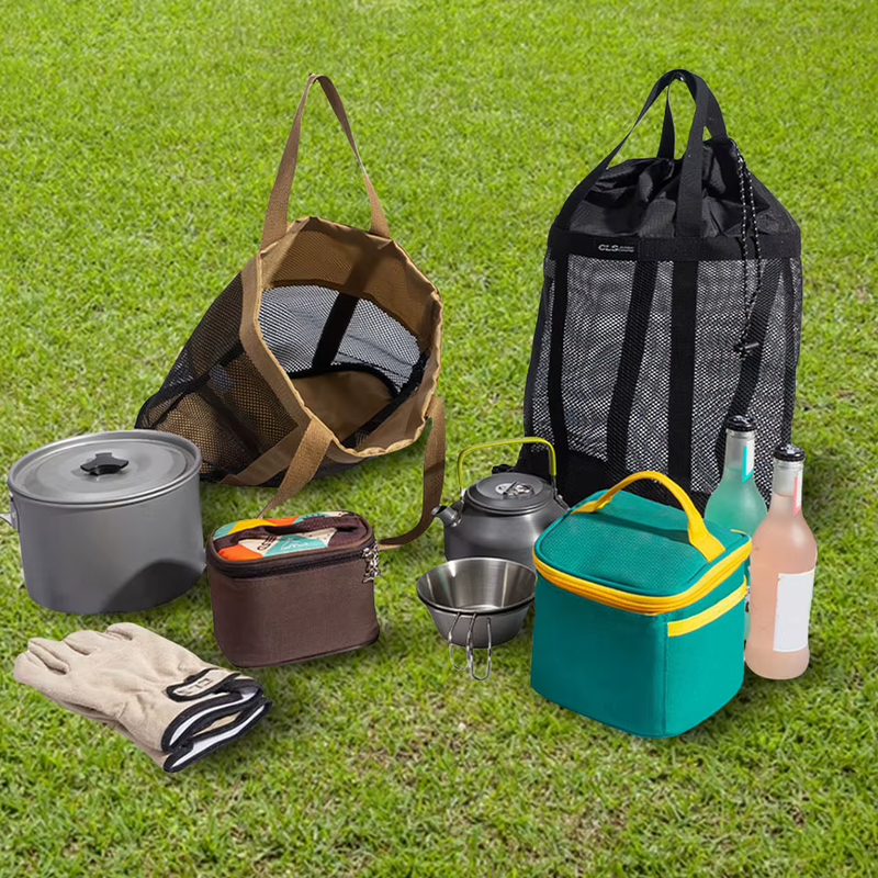 Outdoor Camping Handbag Large Capacity Foldable Beach Handbag Folding Picnic Bag