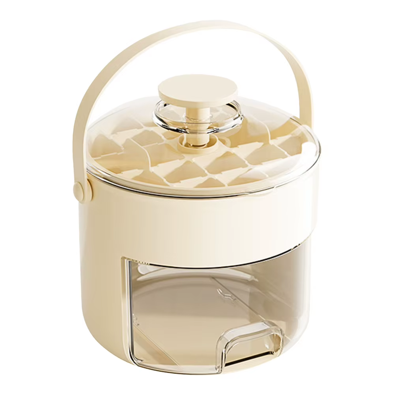 Ice Cube Tray Press Ice Box Double Layer Ice Cube Maker Box with Ice Storage Box