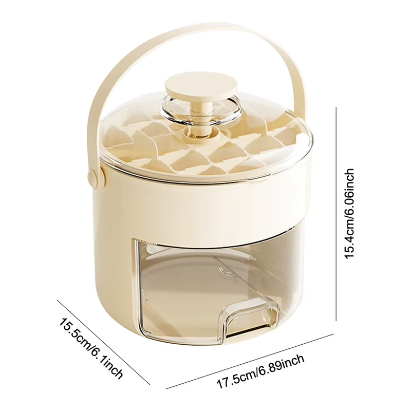 Ice Cube Tray Press Ice Box Double Layer Ice Cube Maker Box with Ice Storage Box