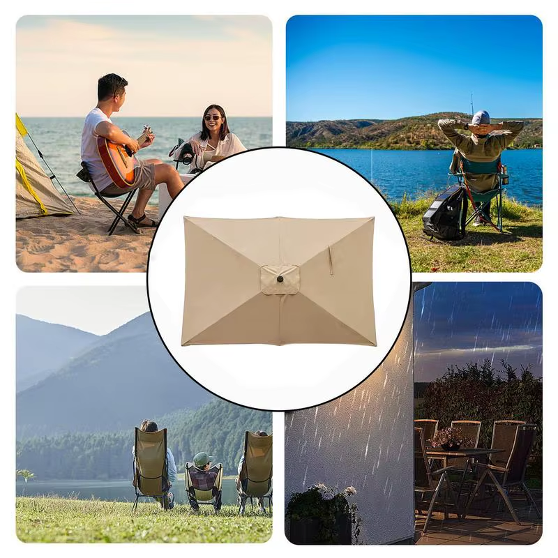 Umbrella Replacement Canopy 6.6X10Ft Rectangle Cantilever Umbrella Heavy Duty Ca