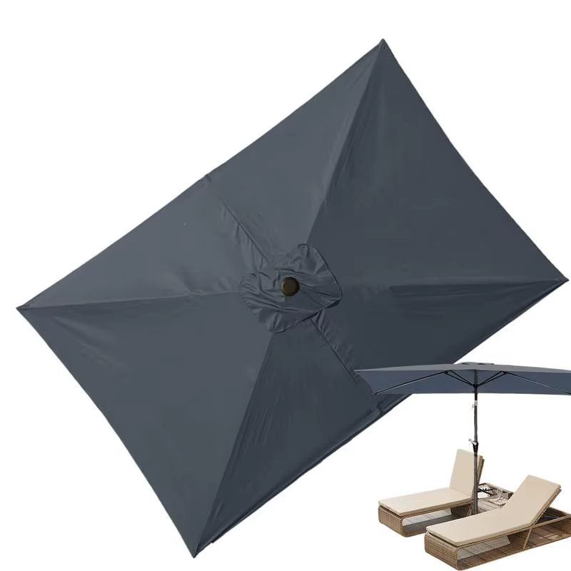 Umbrella Replacement Canopy 6.6X10Ft Rectangle Cantilever Umbrella Heavy Duty Ca