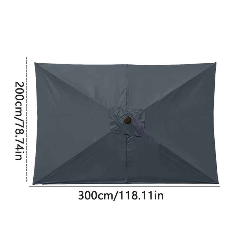 Umbrella Replacement Canopy 6.6X10Ft Rectangle Cantilever Umbrella Heavy Duty Ca