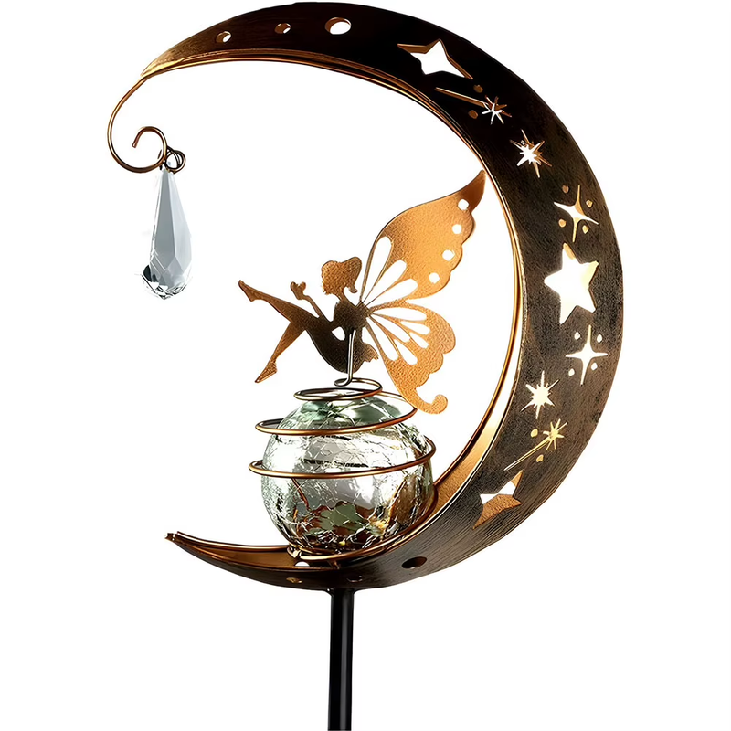 Solar Garden Lights Moon Fairy Light Fairy Moon Solar Lights Outdoor for Patio L