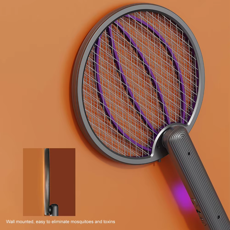 Foldable Bug Zapper Racket Rechargeable Electric Fly Swatter Safe Fly Killer and