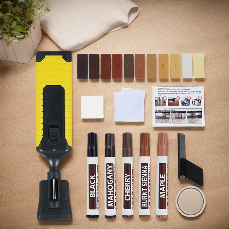 24Pcs Hardwood Floor Repair Kit Wood Touch up Markers Multi-Function Wood Furnit