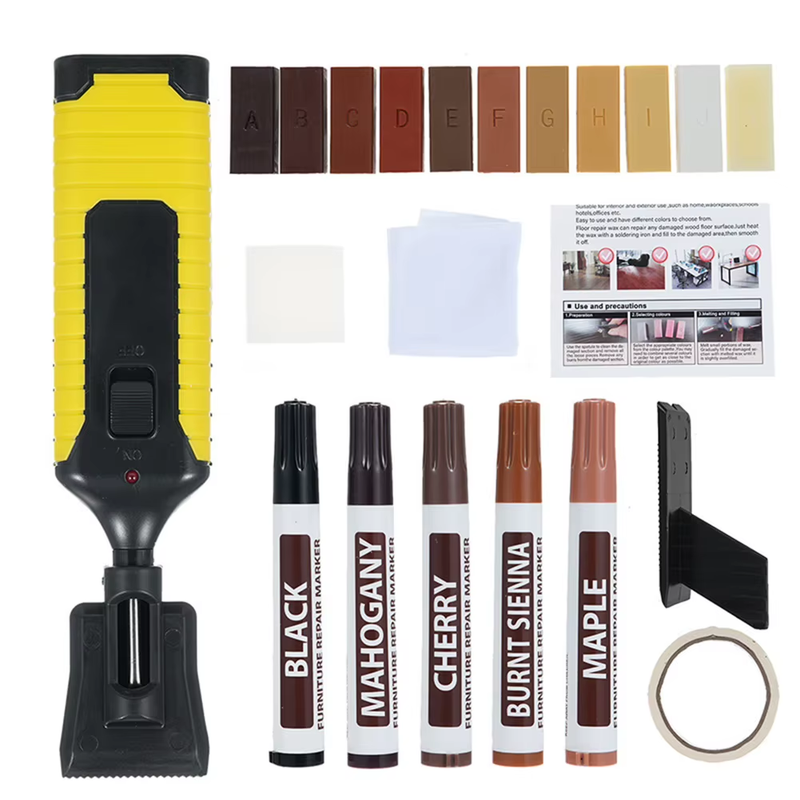 24Pcs Hardwood Floor Repair Kit Wood Touch up Markers Multi-Function Wood Furnit