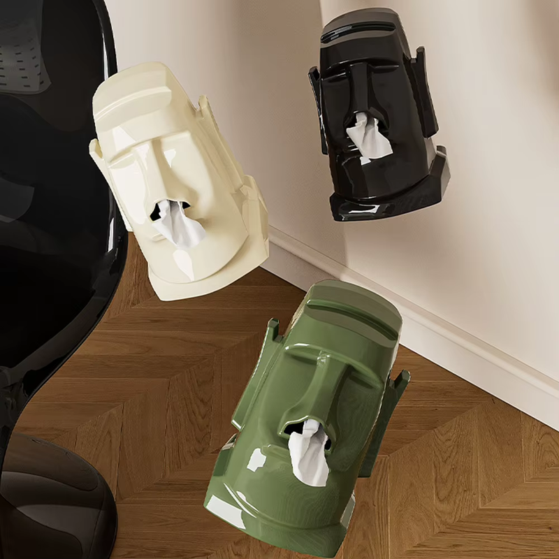Creative Stone Figure Tissue Box Glasses Holder Headphone Stand Paper Towel Box