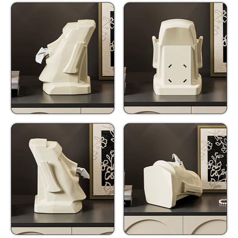 Creative Stone Figure Tissue Box Glasses Holder Headphone Stand Paper Towel Box
