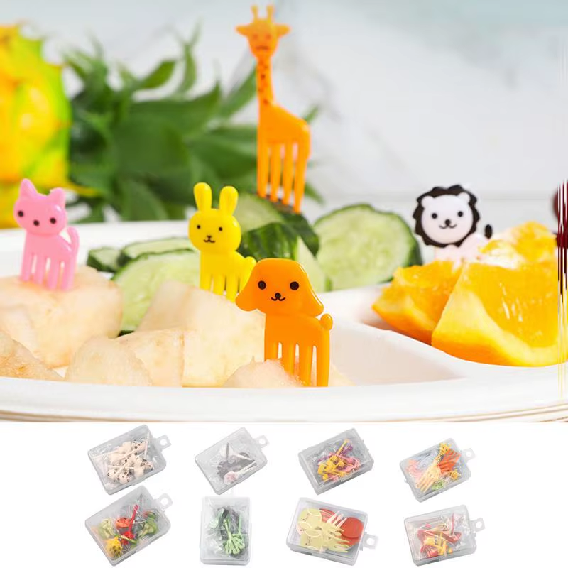 Kids Food Picks Cute Appetizer Forks Cartoon Snack Toothpick for Fruits Appetize