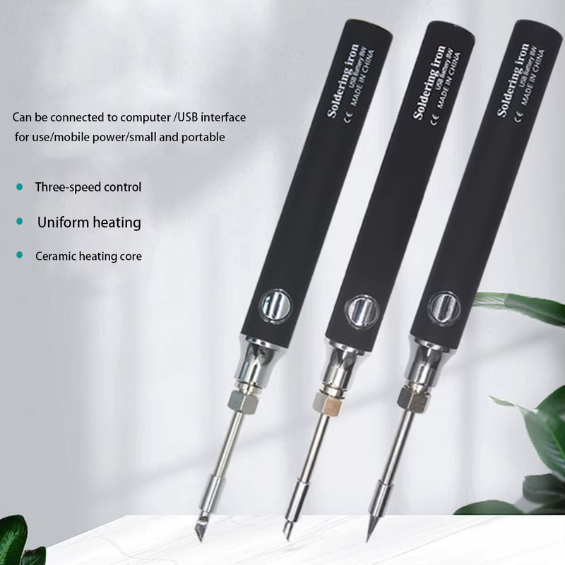 Wireless Soldering Iron Kit 3 Temperature Adjustment Mini Electric Solder Iron P