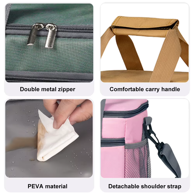 Insulated Lunch Bag Large Capacity Heat Insulated Tote Bag Waterproof Leakproof