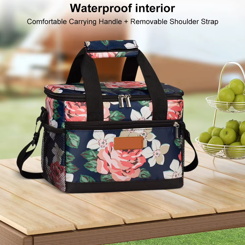 Insulated Lunch Bag Large Capacity Heat Insulated Tote Bag Waterproof Leakproof
