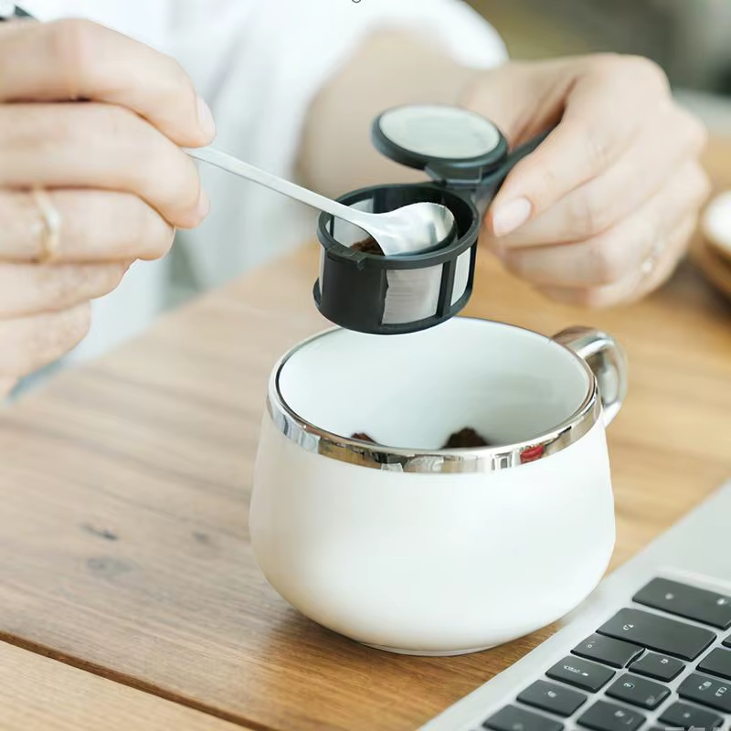 Coffee Powder Filter Spoon Household Tea Strainer Infuser Portable Fine Mesh Fil