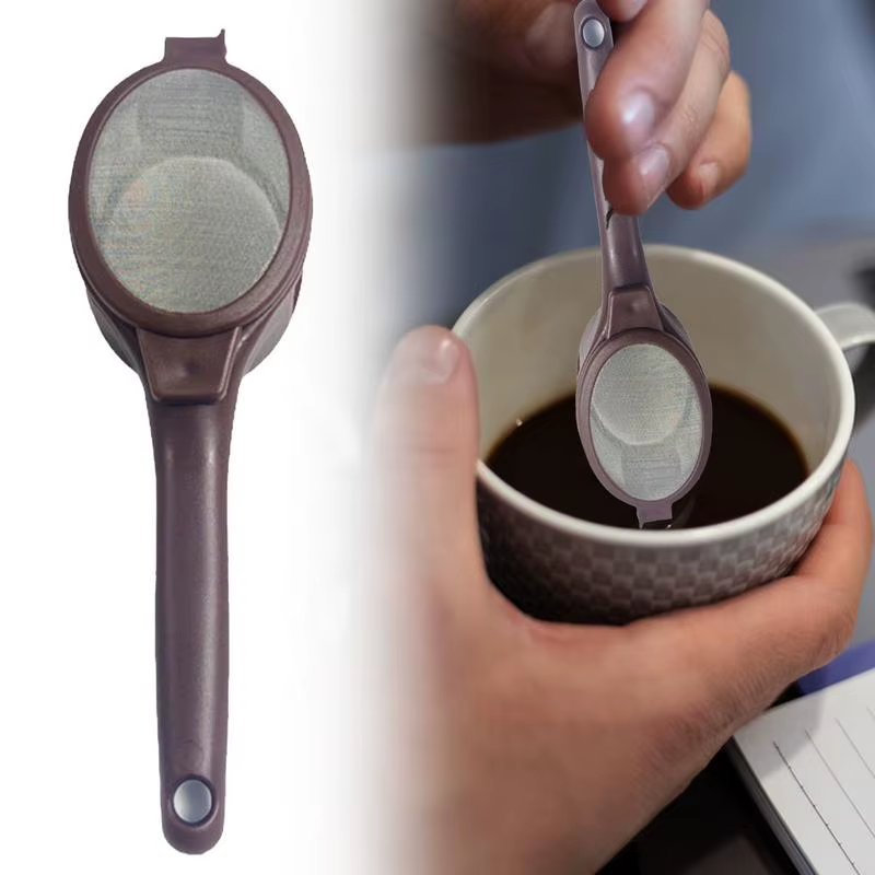 Coffee Powder Filter Spoon Household Tea Strainer Infuser Portable Fine Mesh Fil