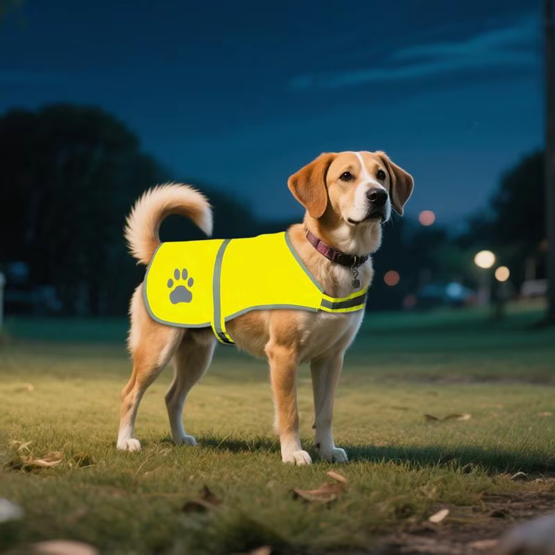 Reflective Dog Vest Pet Construction Coat High Visibility Pet Service Apparel fo