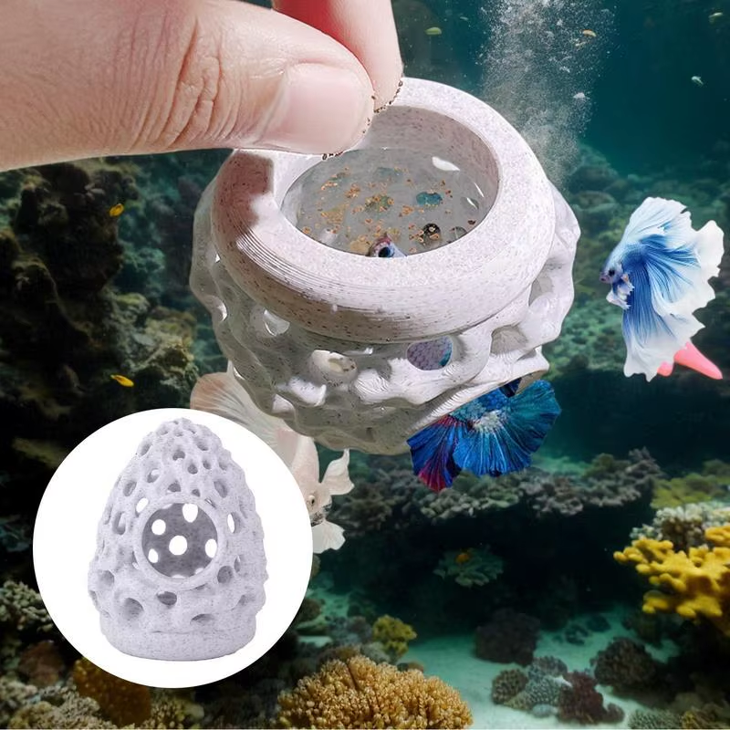 Fish Cave for Aquarium Aquarium Rock Cave Fish House Realistic Porous Stone Orna