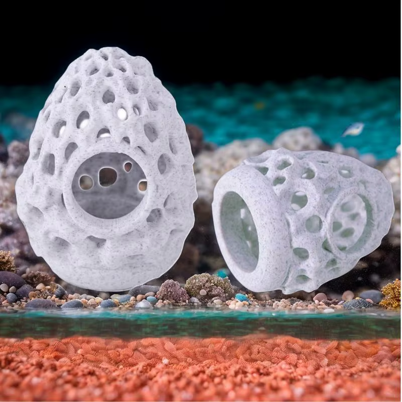 Fish Cave for Aquarium Aquarium Rock Cave Fish House Realistic Porous Stone Orna
