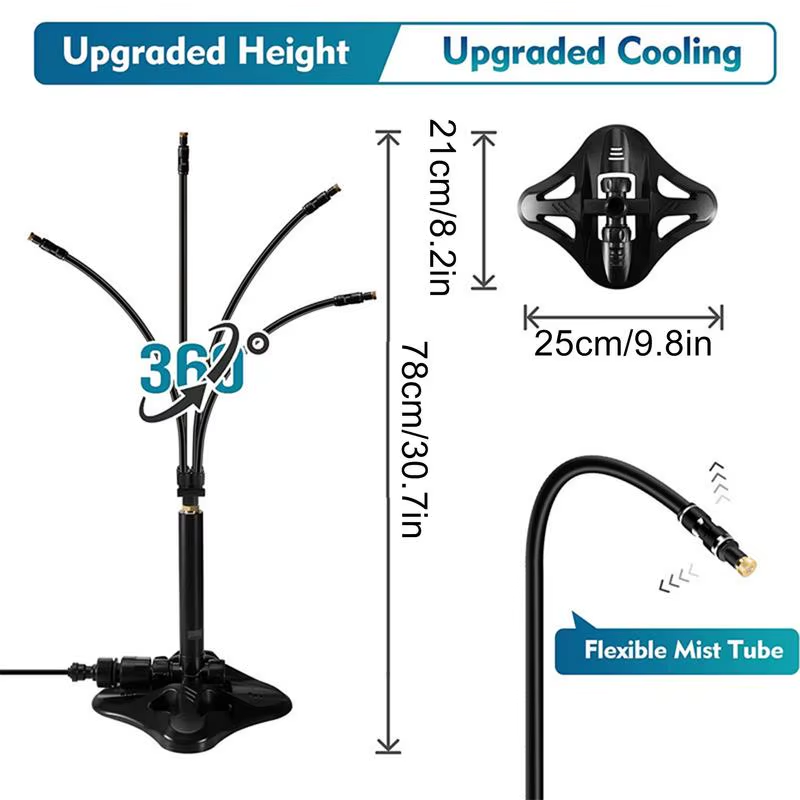 Water Misters for Cooling Outdoor Adjustable Mister for Cooling Portable Hot Wea